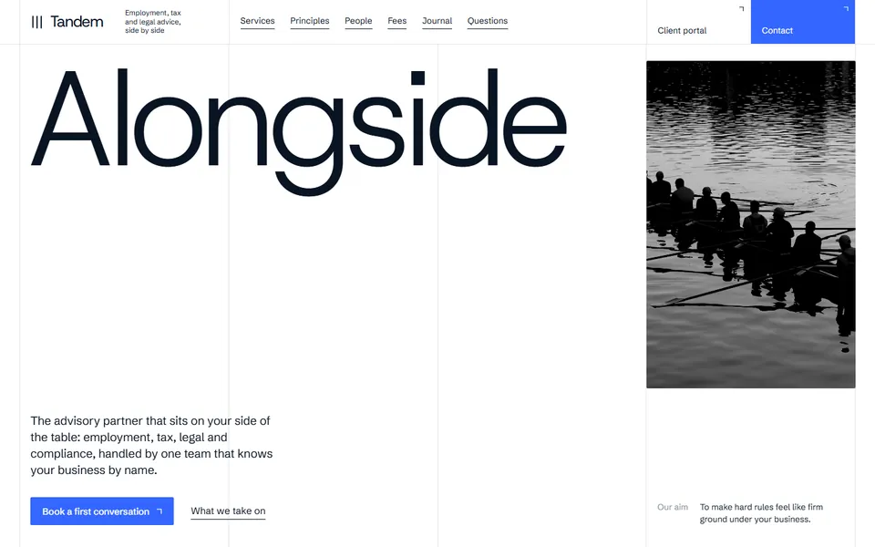 Business advisory website made with 8B