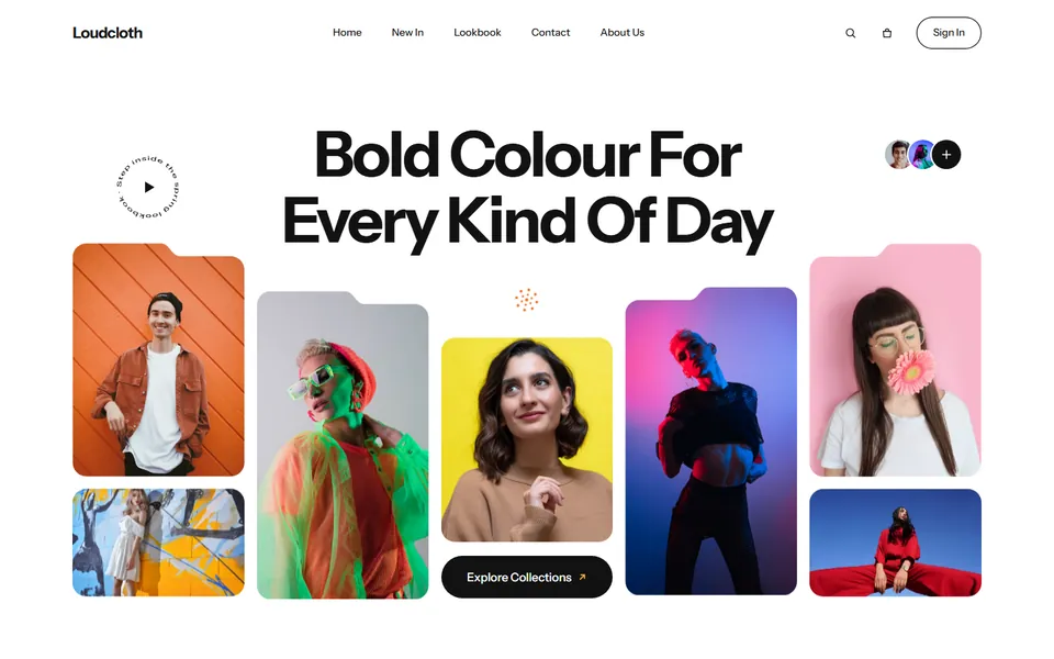 Clothing brand website made with 8B