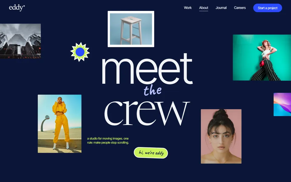Creative studio website made with 8B