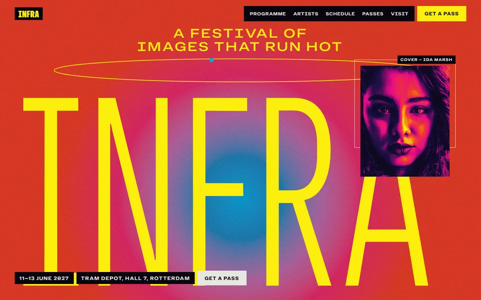 Image festival website made with 8B