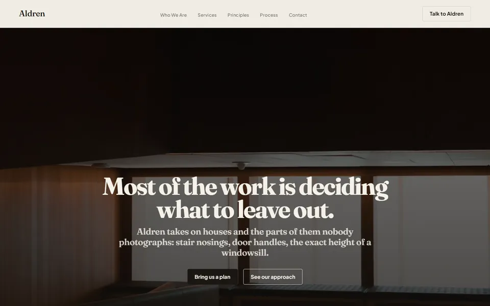 Interior design studio website made with 8B