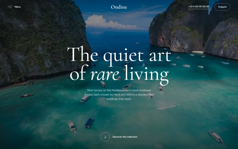 Luxury real estate website made with 8B