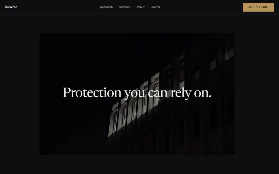 Private security company website made with 8B
