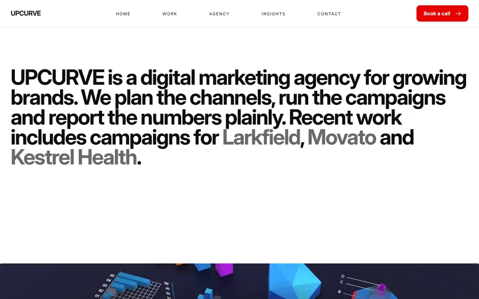 Digital marketing agency website made with 8B