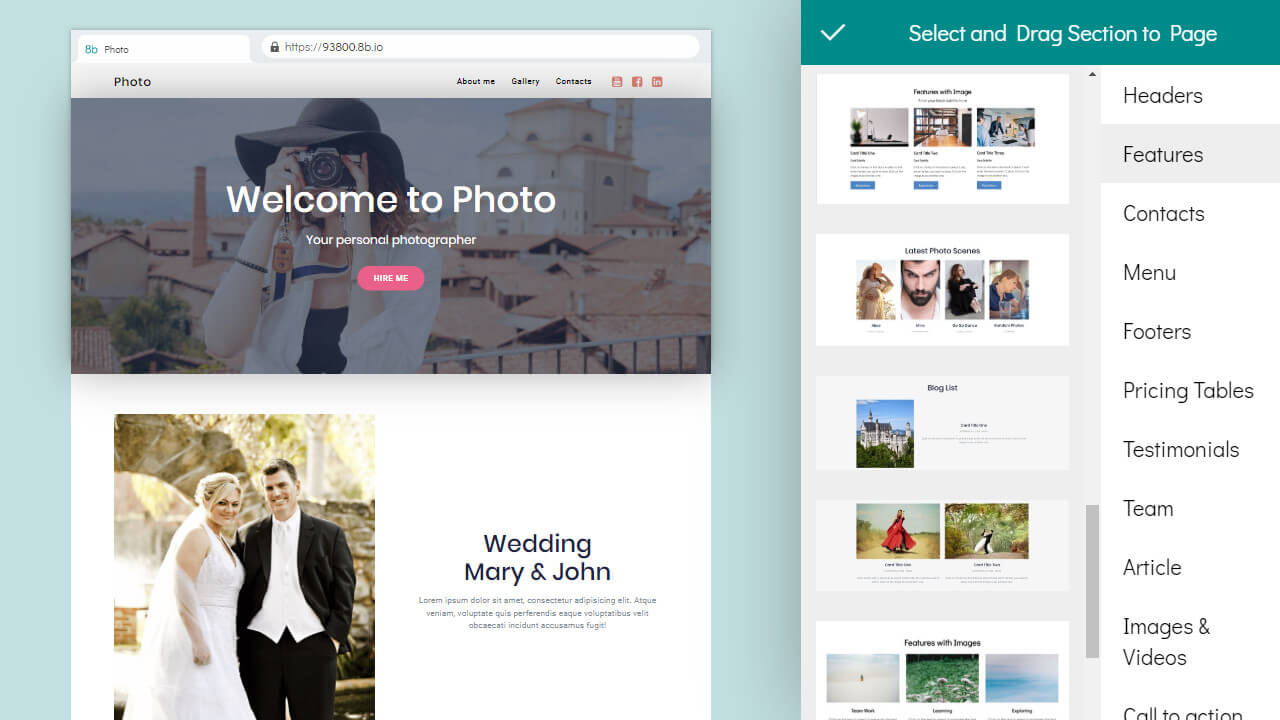 best website builder for photographers