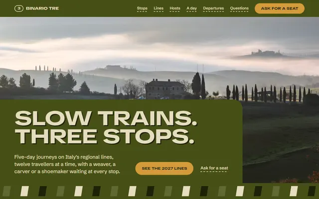 Travel agency: first screen
