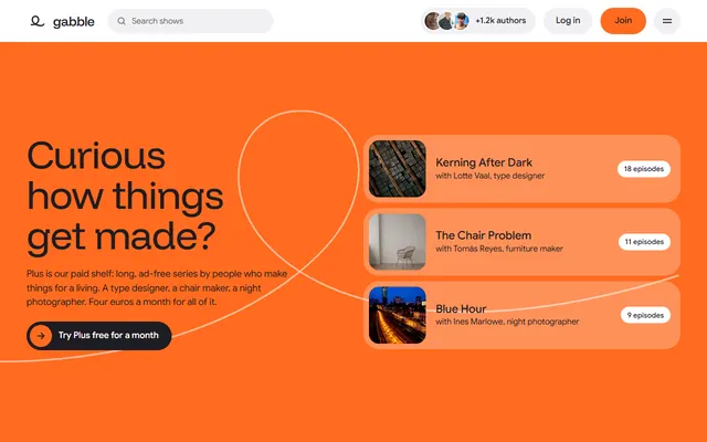 Podcast: first screen