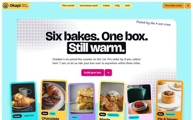 Bakery: first screen