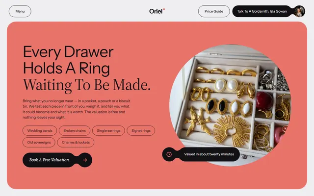 Jewelry: first screen