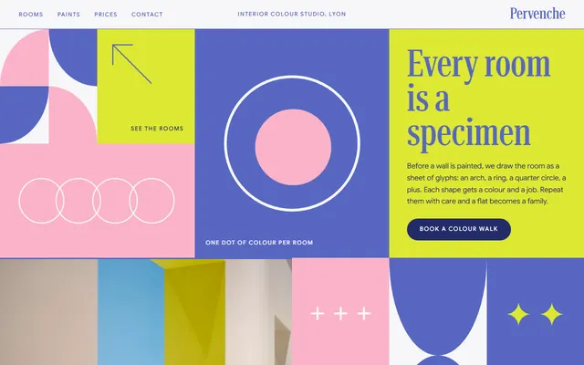 Interior design: first screen